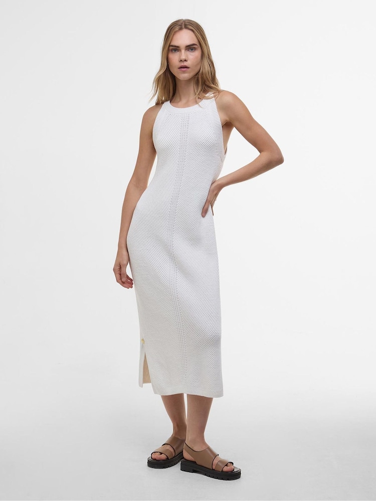 Barbour® International 100% Cotton Dakota Knitted Midi Dress - Image 1 of 5