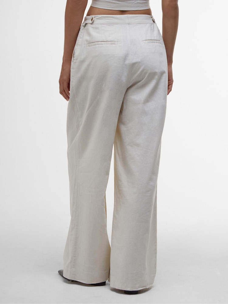 Barbour® International Riley broek met wijde pijpen in natuurlijke kleur - Image 2 of 5