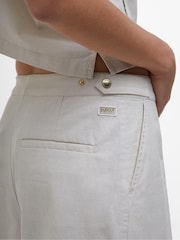 Barbour® International Riley broek met wijde pijpen in natuurlijke kleur - Image 4 of 5