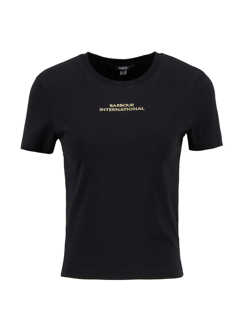 Barbour® International Estella Black T-Shirt - Image 1 of 4 Barbour® International Estella Black T-Shirt - Image 1 of 4