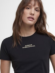 Barbour® International Estella Black T-Shirt - Image 4 of 4