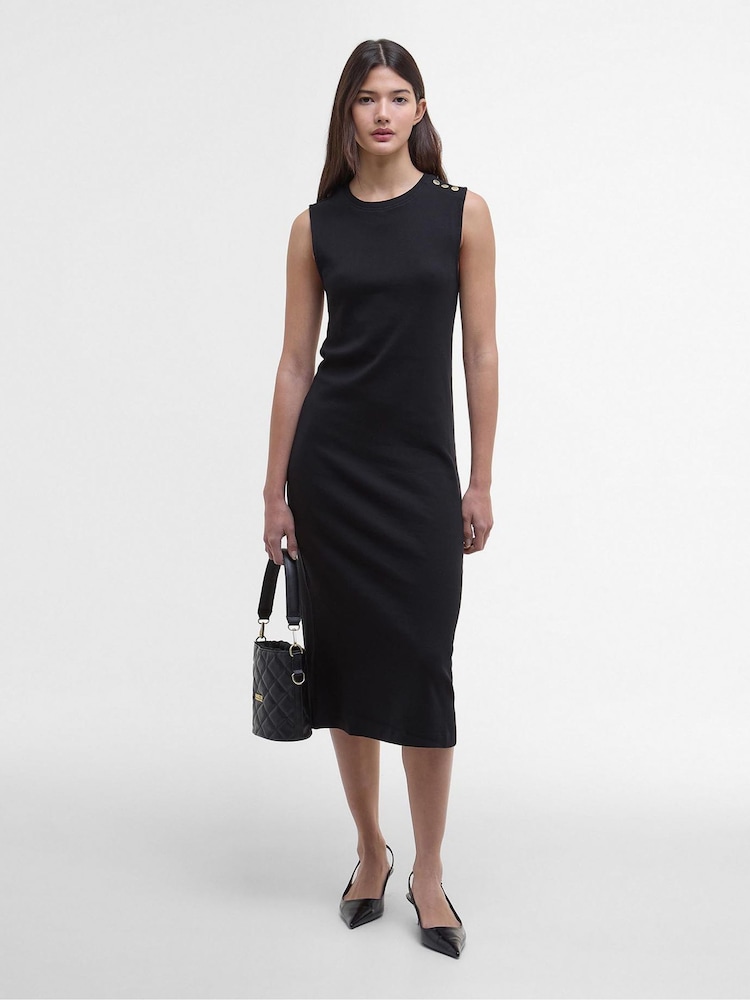Barbour® International Hadfield Midi Black Dress - Image 1 of 6 Barbour® International Hadfield Midi Black Dress - Image 1 of 6