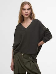 Barbour® International Sierra Knitted 100% Cotton Jumper - Image 1 of 5