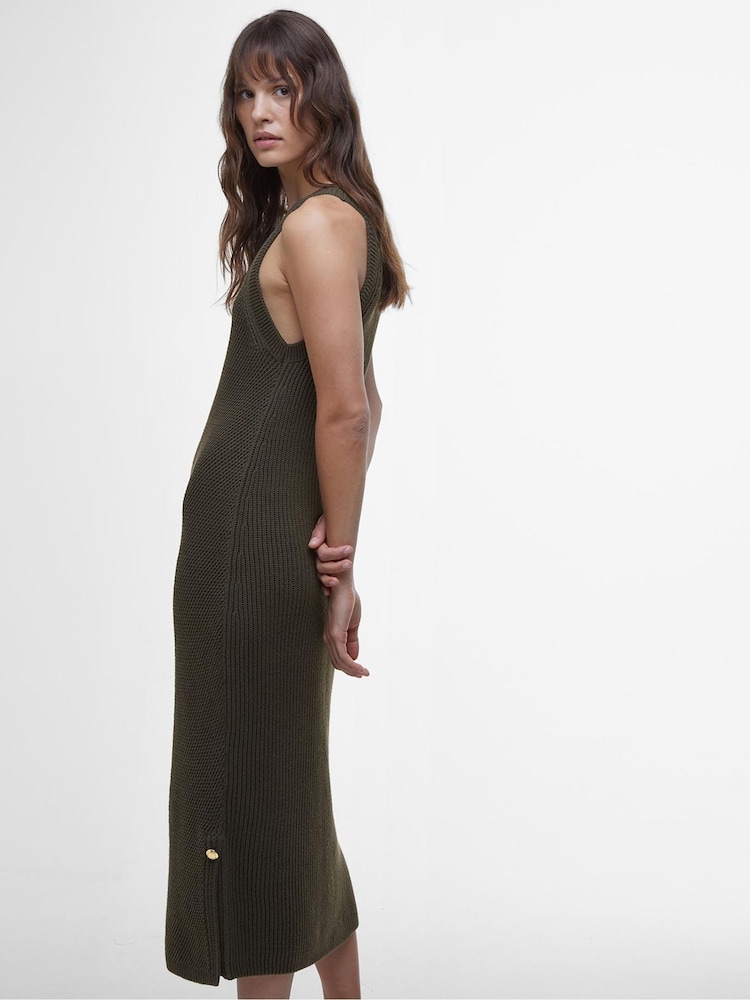 Barbour® International 100% Cotton Dakota Knitted Midi Dress - Image 3 of 5