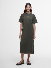 Barbour® International Green Emerson Midi Dress - Image 1 of 5