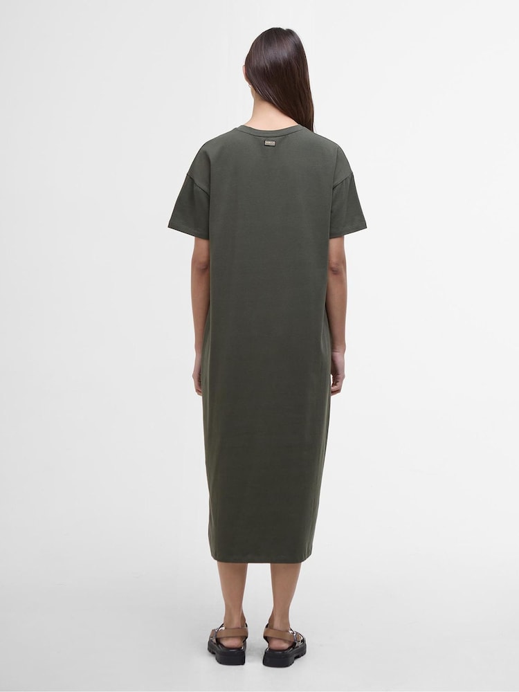 Barbour® International Green Emerson Midi Dress - Image 2 of 5