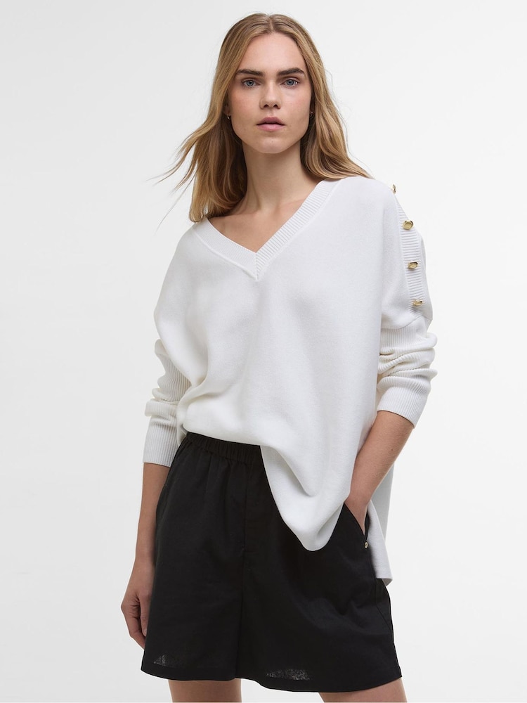 Barbour® International Sierra Knitted 100% Cotton Jumper - Image 1 of 5