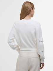 Barbour® International Natural 100% Cotton Priya Knitted Bomber Jacket - Image 2 of 6