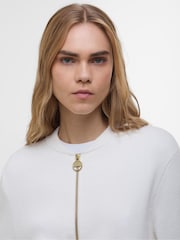 Barbour® International Natural 100% Cotton Priya Knitted Bomber Jacket - Image 4 of 6