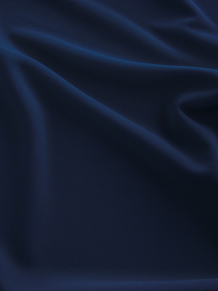 Navy Off Shoulder Long Sleeve Drape Jersey Top - Image 6 of 6