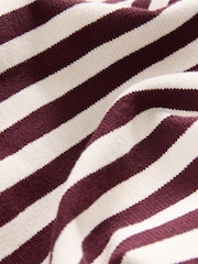 White/Burgundy Knitted Stripe Racer Tank - Image 5 of 6