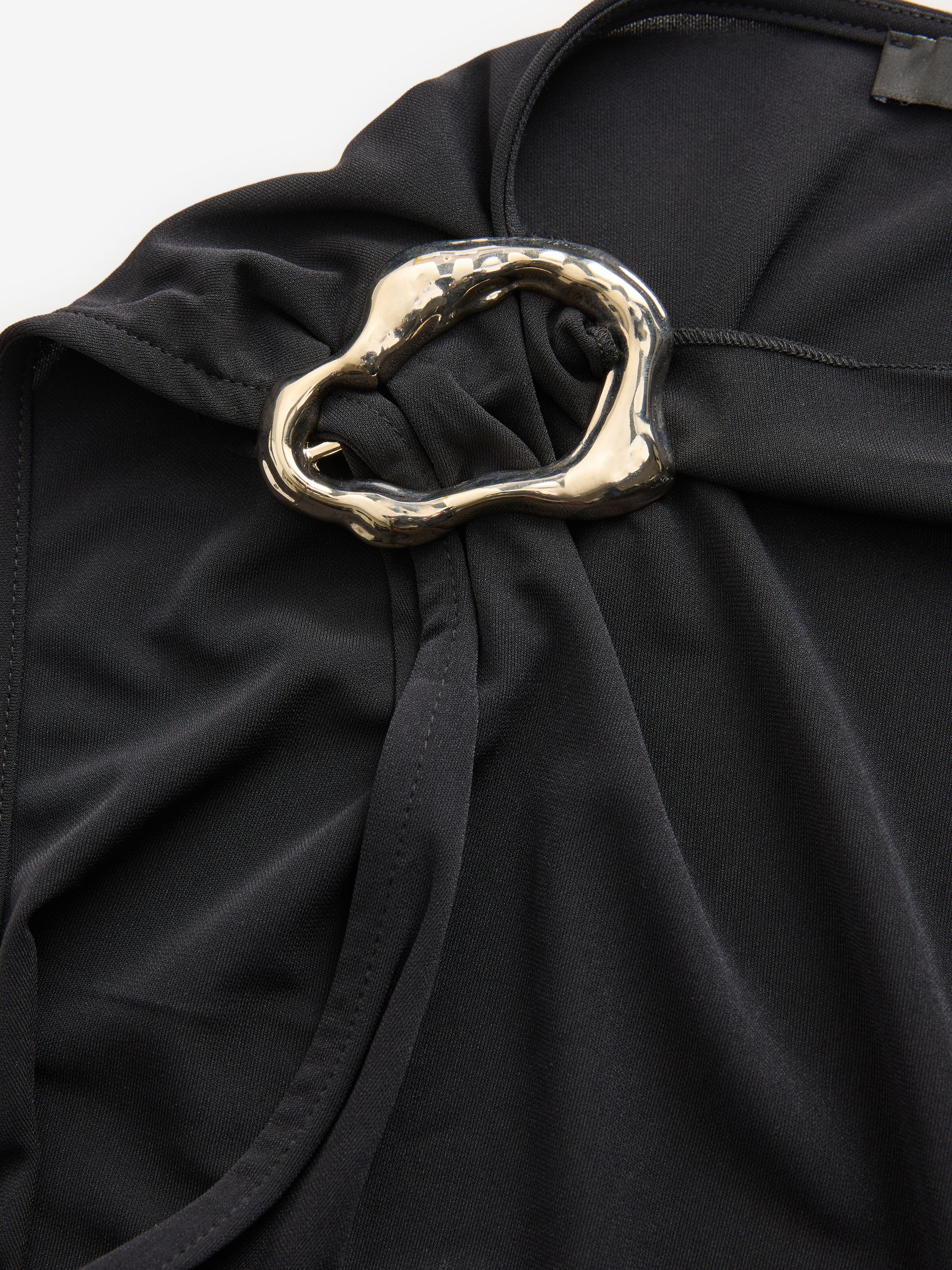 タイムセール 半額 Hardware Drape Asymetric Black Buy Top USA Next from トップス