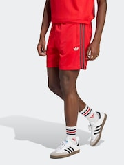 adidas Originals Red Adicolor Jacquard Shorts - Image 1 of 6