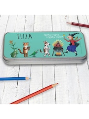 Star Editions Green Personalised Room On The Broom Pencil Tin - Image 2 of 2