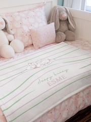 Star Editions Personalised Sleepy Bunny White Blanket - Image 1 of 3