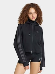 adidas Originals Black Sst 2.0 Cropped Hoodie - Image 1 of 6