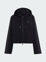 adidas Originals Black Sst 2.0 Cropped Hoodie - Image 6 of 6