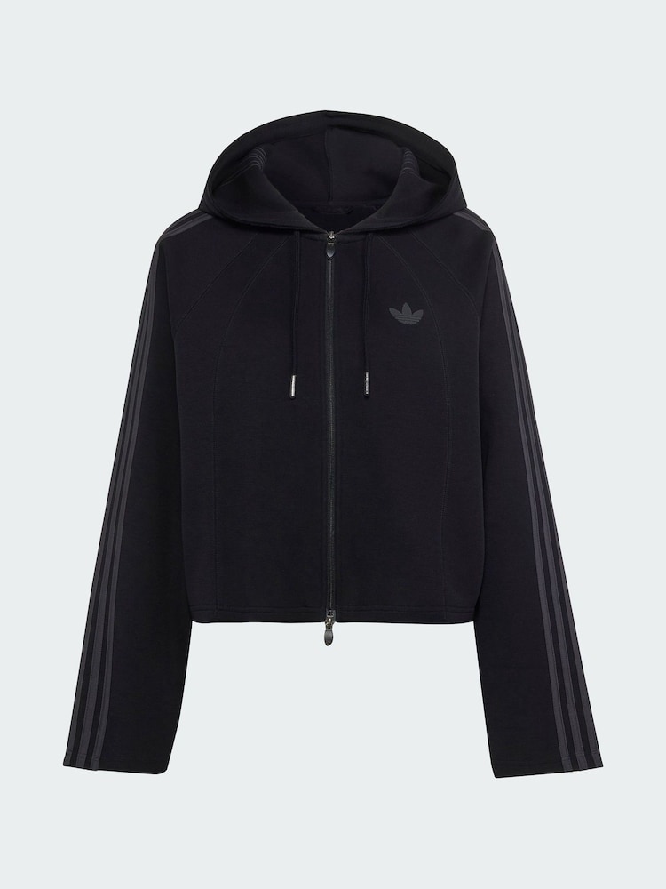 adidas Originals Black Sst 2.0 Cropped Hoodie - Image 6 of 6