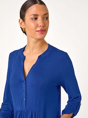 Roman Blue Button Detail Tunic Top - Image 4 of 5