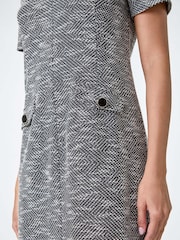 Roman Black Textured Pocket Detail Stretch Dress - Image 5 of 5