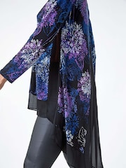 Top elástico con dobladillo de gasa y estampado floral de Roman - Imagen 5 de 5
