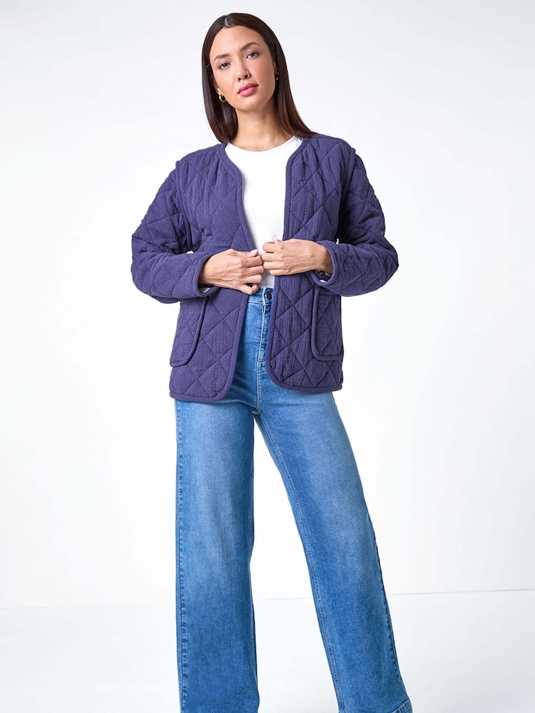 Chaqueta acolchada de algodón 100 % con forro estampado floral de Roman - Imagen 2 de 5 Chaqueta acolchada de algodón 100 % con forro estampado floral de Roman - Imagen 2 de 5