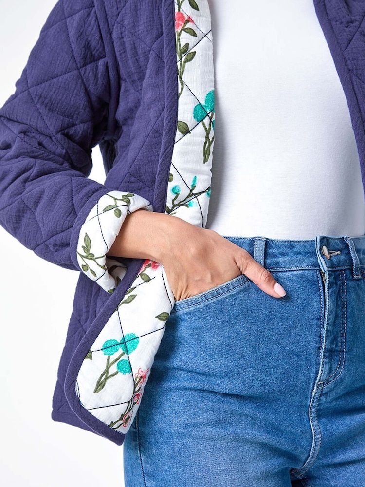 Chaqueta acolchada de algodón 100 % con forro estampado floral de Roman - Imagen 5 de 5 Chaqueta acolchada de algodón 100 % con forro estampado floral de Roman - Imagen 5 de 5