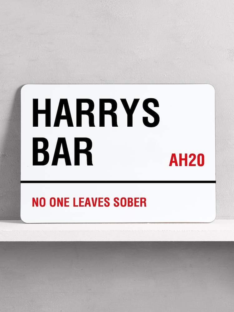 Loveabode Personalised Bar Sign White Wall Art - Image 2 of 3
