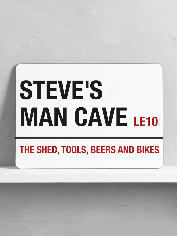 Loveabode Personalised Man Cave White Bar Sign - Image 1 of 5