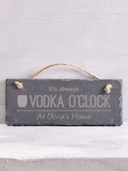 Loveabode Grey Personalised Wine O Clock Real Slate Sign - Image 2 of 4