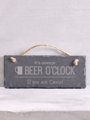 Loveabode Grey Personalised Wine O Clock Real Slate Sign - Image 4 of 4