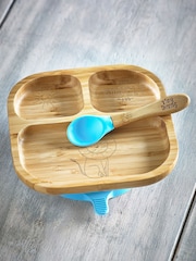 Loveabode Personalised Feeding Brown Wooden Plate - Image 4 of 4