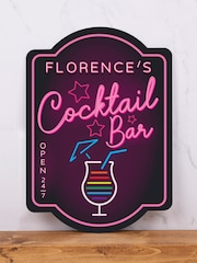 Loveabode Personalised Neon Effect Bar Purple Sign - Image 1 of 3