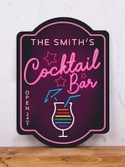 Loveabode Personalised Neon Effect Bar Purple Sign - Image 2 of 3