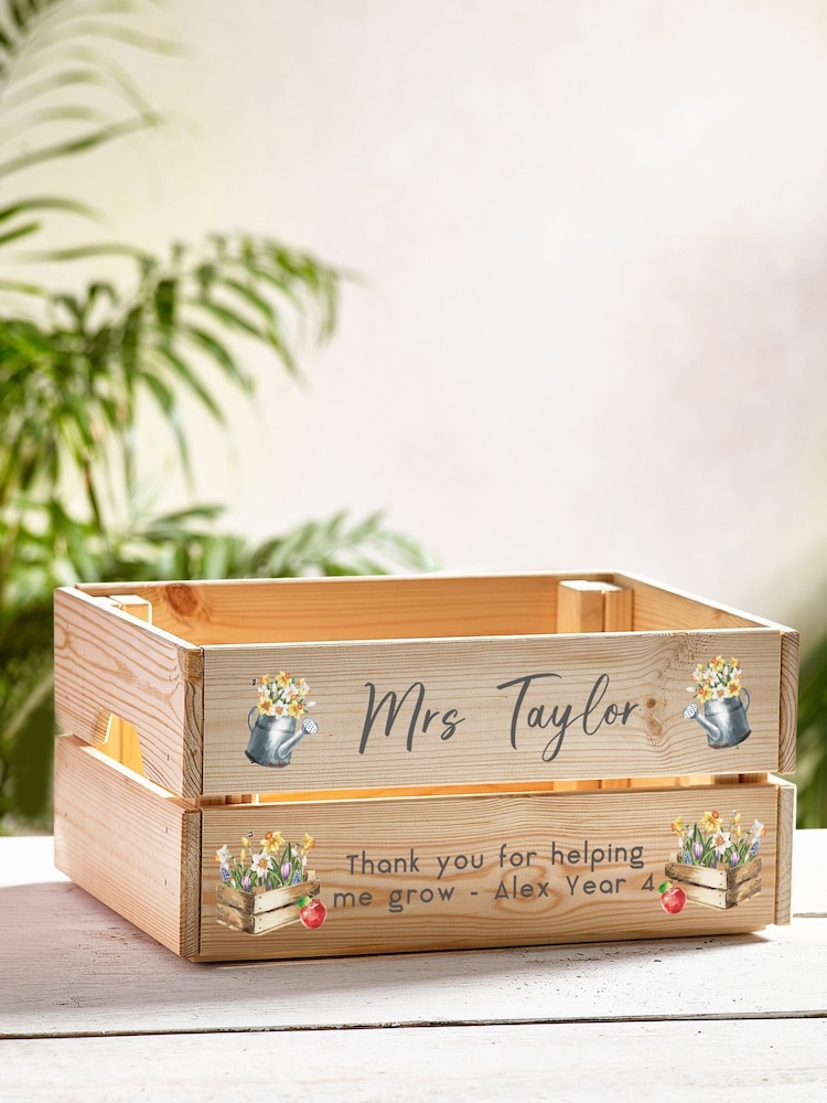 Loveabode Natural Personalised Teachers Gift Crate - Image 2 of 2