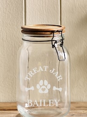 Loveabode Personalised Bone and Pawprint Engraved Black Treat Jar - Image 2 of 2