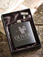 Loveabode Personalised Golf Silhouette Hip Flask - Image 3 of 3