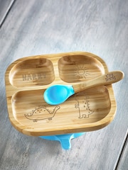 Loveabode Personalised Feeding Brown Wooden Plate - Image 1 of 4