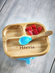 Loveabode Baby Personalised Farm and Toddler Brown Plate - Image 1 of 3