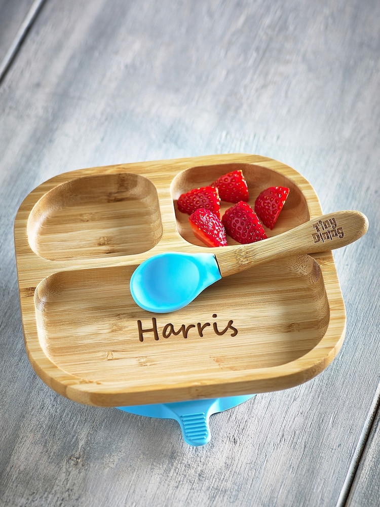 Loveabode Baby Personalised Farm and Toddler Brown Plate - Image 1 of 3