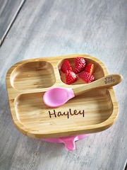 Loveabode Baby Personalised Farm and Toddler Brown Plate - Image 3 of 3