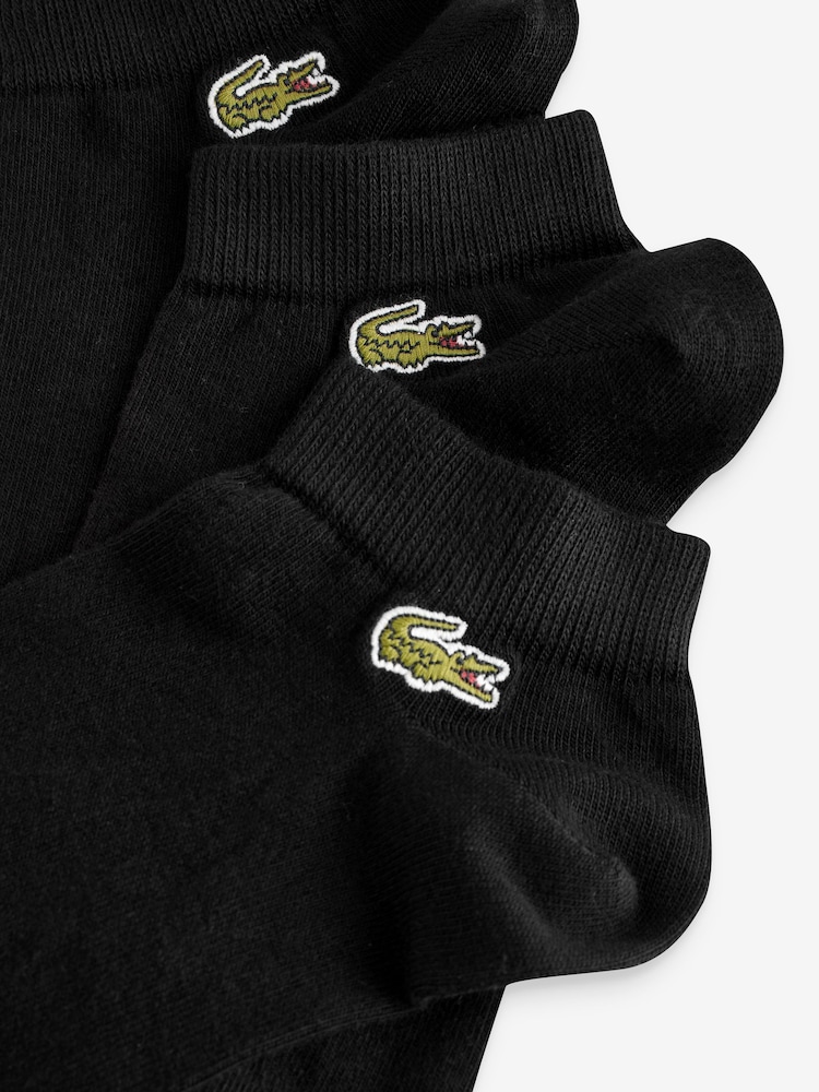 Schwarz - Lacoste – Schwarze kurze Socken im 3er-Pack - Bild 6 von 6 Schwarz - Lacoste – Schwarze kurze Socken im 3er-Pack - Bild 6 von 6