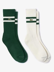 Lacoste Green/Grey Socks 2 Pack - Image 1 of 2