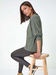 Roman Brown Coated Faux Leather Jeggings - Image 1 of 5
