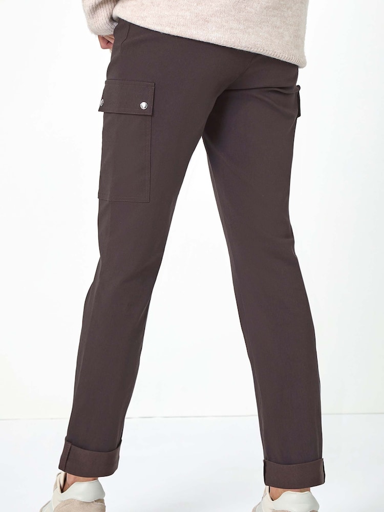 Pantaloni cargo Roman cu tiv întors și elastici - Image 3 of 5