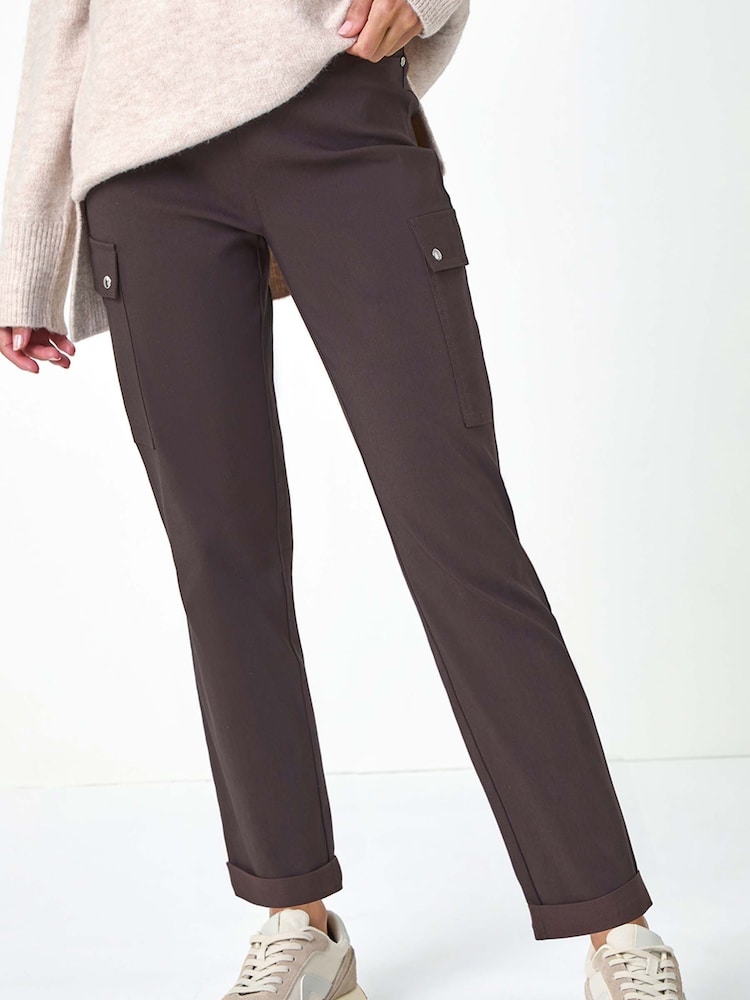 Pantaloni cargo Roman cu tiv întors și elastici - Image 4 of 5