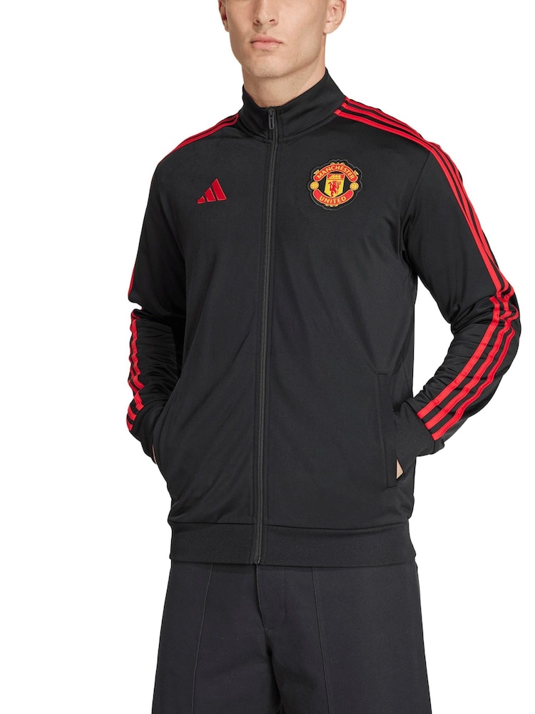 adidas Black Manchester United DNA Track Top - Image 1 of 3