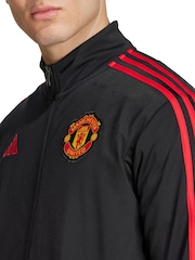 adidas Black Manchester United DNA Track Top - Image 3 of 3