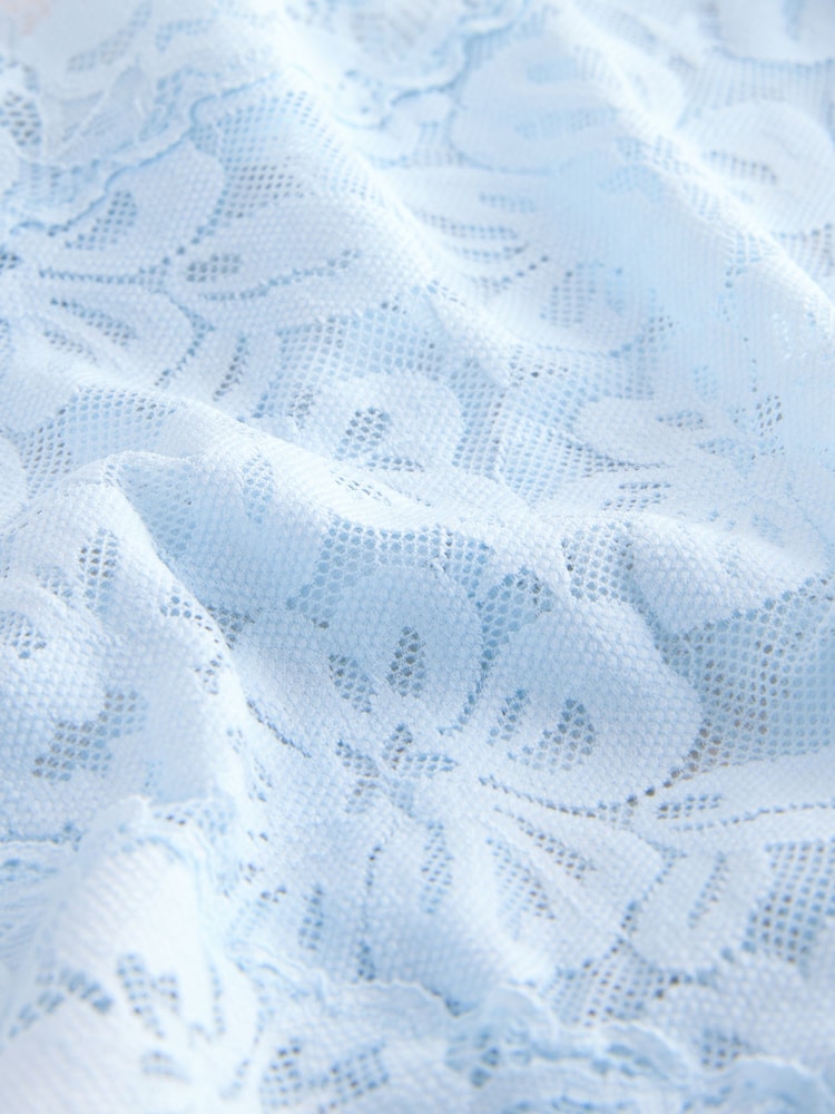 Pastel High Rise High Leg Floral Lace Knickers 5 Pack - Image 12 of 12