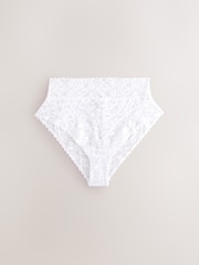 Pastel High Rise High Leg Floral Lace Knickers 5 Pack - Image 7 of 12